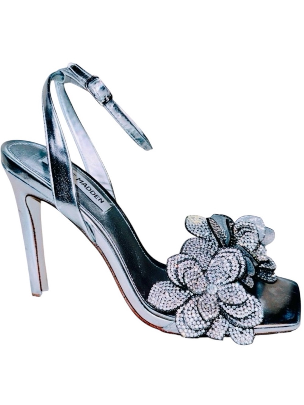 Steve Madden Heels with Rhinestone accented flowers